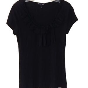 Daisy Fuentes Mesh Twisted Collar Top